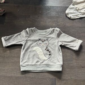 Carter's Gray Sweatshirt with Cat Design